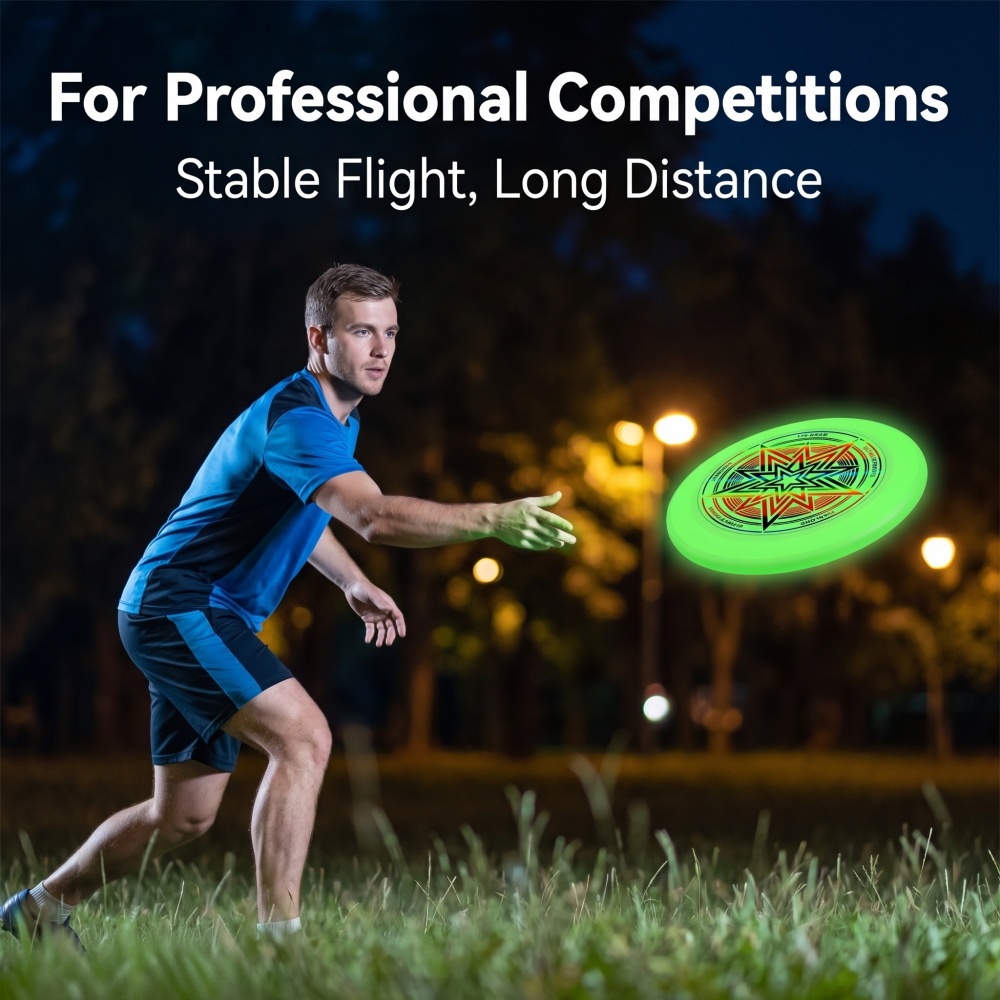Frisbee Freestyle Disc - Glow-In-The-Dark Frisbee 175g Professional Extreme Frisbee