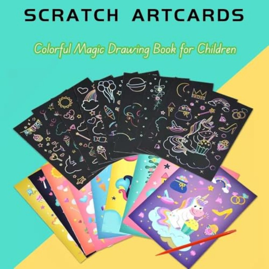 3 Set Magic Scratch Paper Art, - Book Party Games 评论和价格