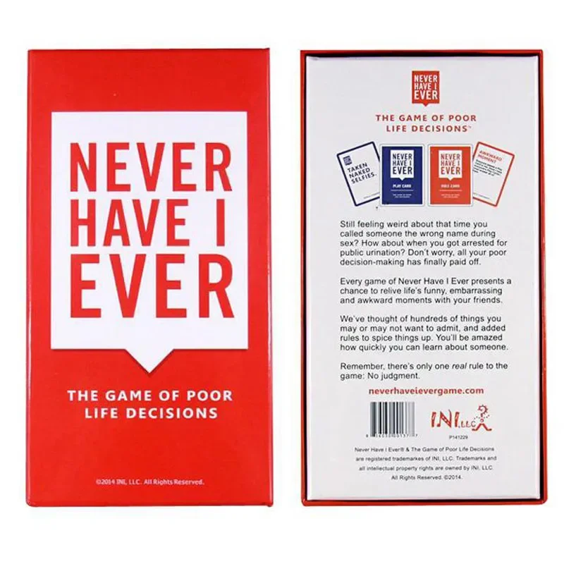 550Cards Never Have I Ever Del - Party Games Never Have I Ever 评论和价格