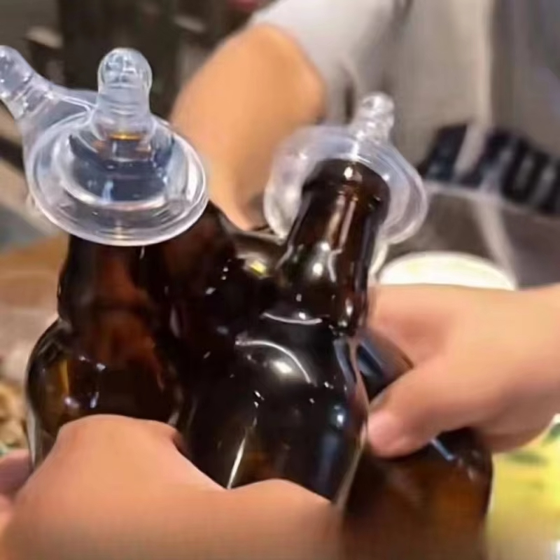 yesSilicone Nipple Bottle Caps - Party Games Adults Drinking 评论和价格