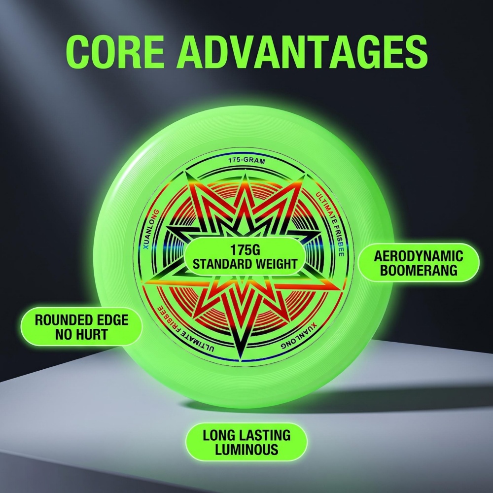 Glow-In-The-Dark Frisbee 175g  - Frisbee Freestyle Disc 评论和价格