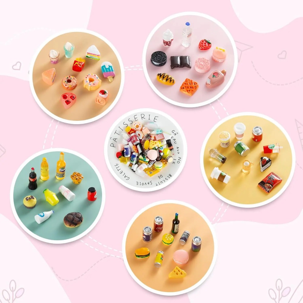50Pcs Miniature Food Drink Bot - Party Games You Can Play 评论和价格