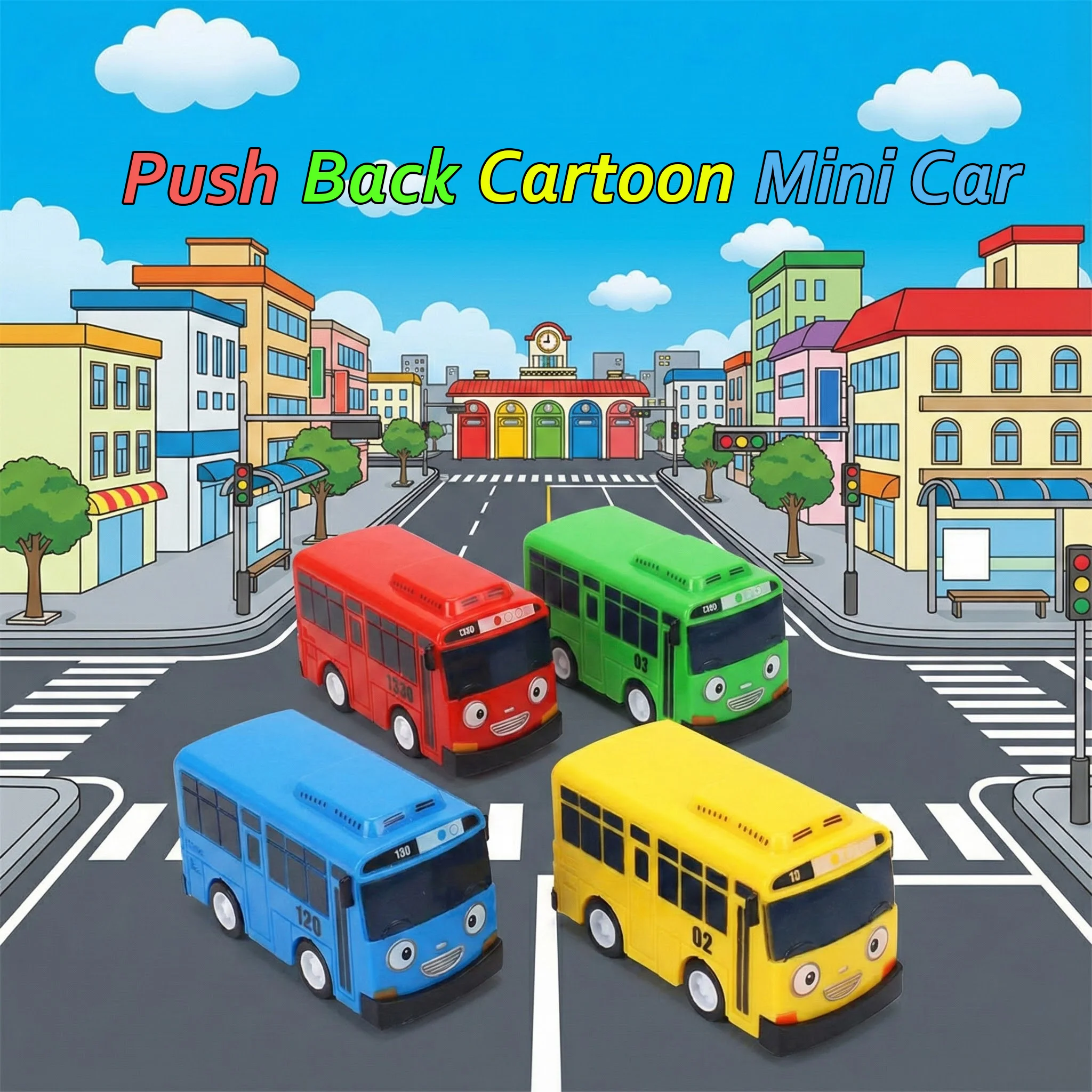 Mini Pull Back Tayo Bus Toy Se - Party Games Bus 评论和价格