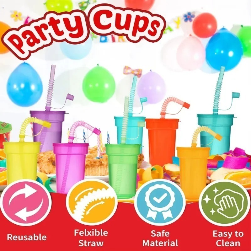 6-18PCS Portable Party Cup wit - Party Games Youth 评论和价格