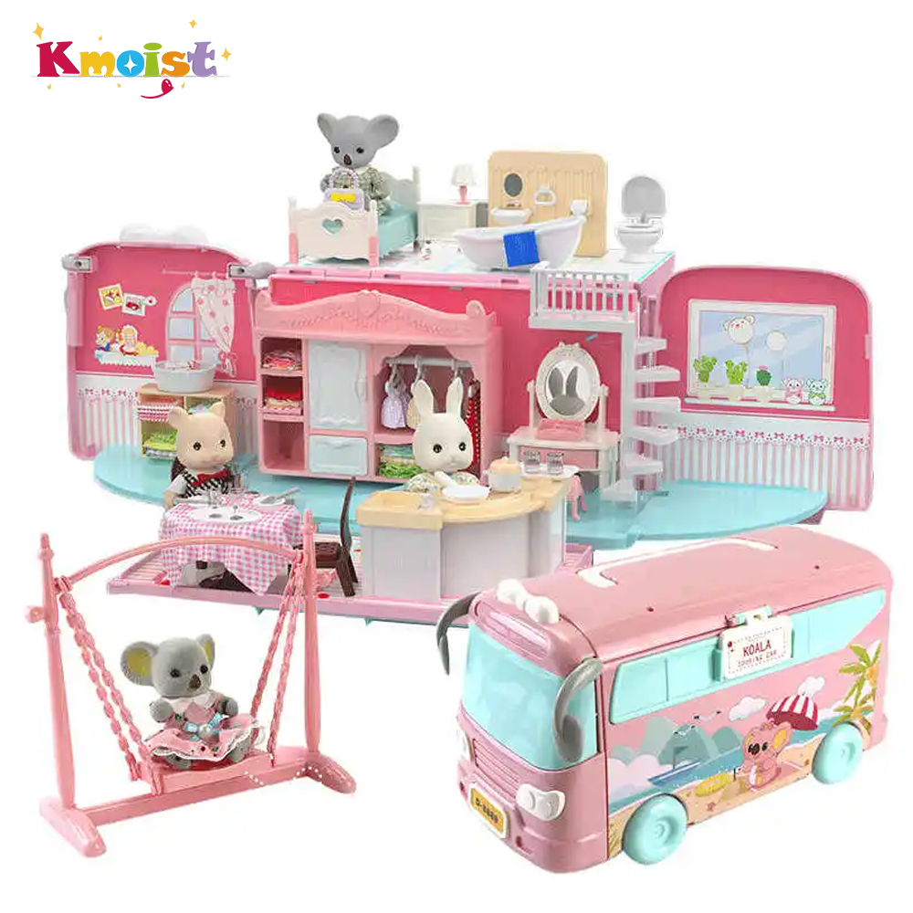 Koala Tour Bus Dollhouse Creat - Party Games Bus 评论和价格