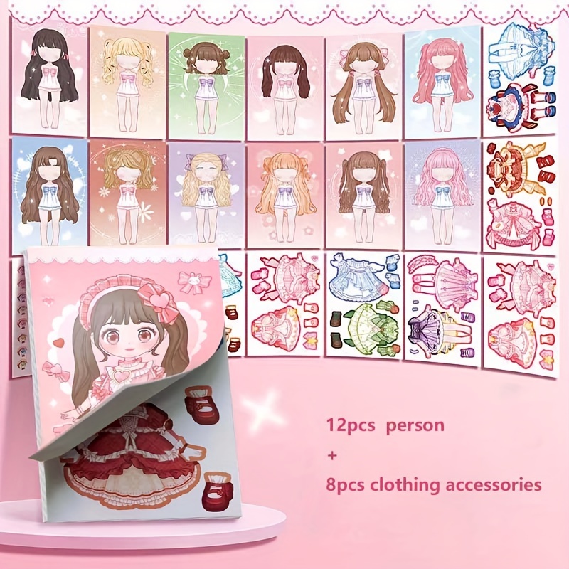 Dress Up Sticker Book Girl Sti - Book Party Games 评论和价格