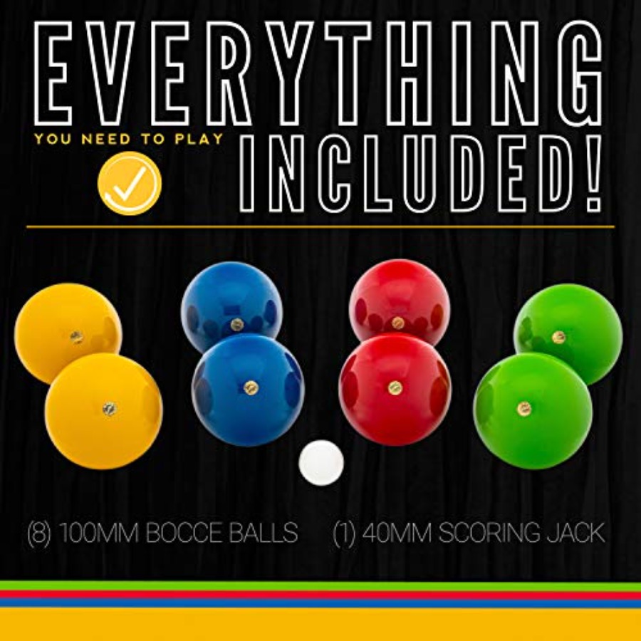 Bocce Ball Set 8 Wooden Balls  - Bocce Ball Lawn 评论和价格