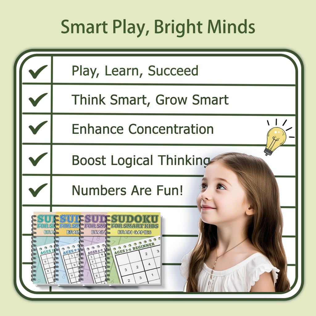 Kids Sudoku Puzzle Book Set, B - Party Games New Year 评论和价格