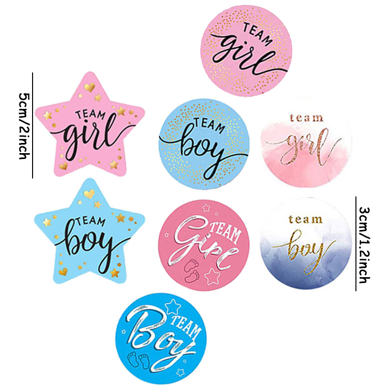 60Pcs Gender Reveal Stickers f - Party Games Gender Reveal 评论和价格